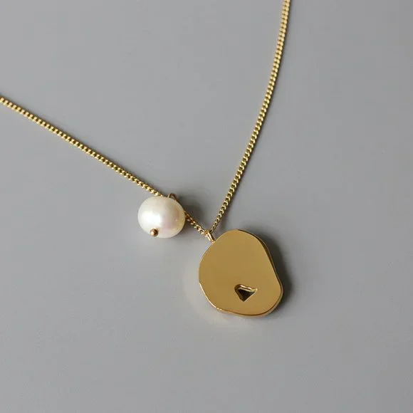 NEW 18K Gold Plated Rose Flower Fresh  Water Pearl Necklace - Picture 5 of 9